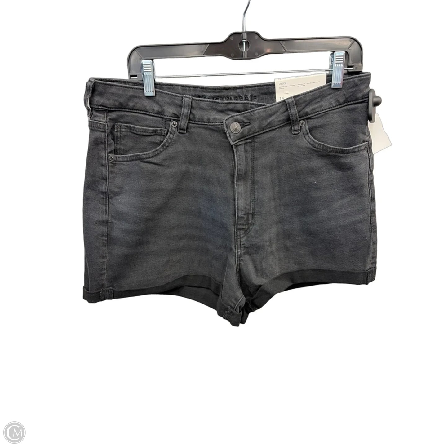 Shorts By American Eagle In Black Denim, Size: 14