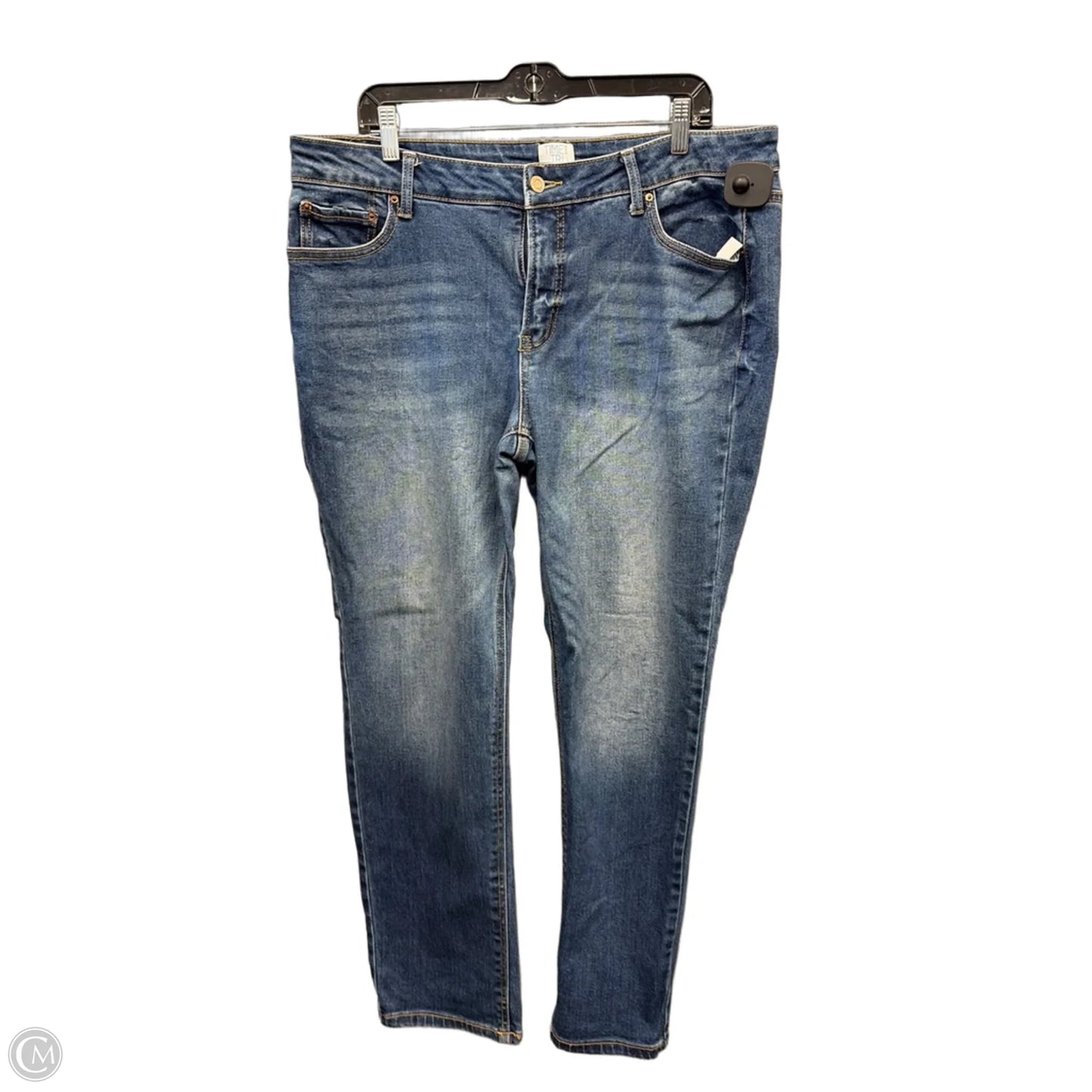 Jeans Skinny By Time And Tru In Blue Denim, Size: 18