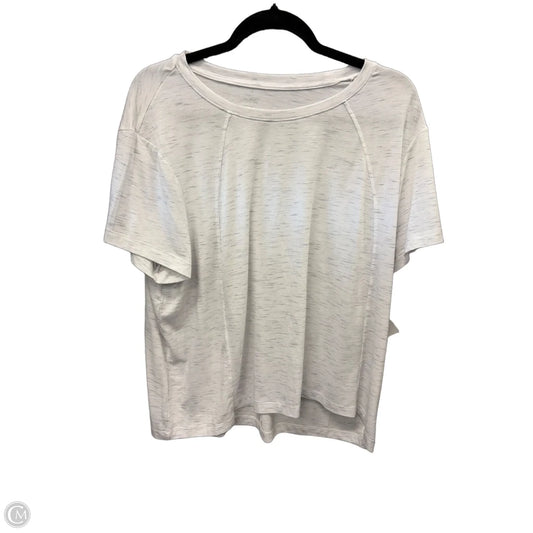 Athletic Top Short Sleeve By Avia In Grey, Size: 2x