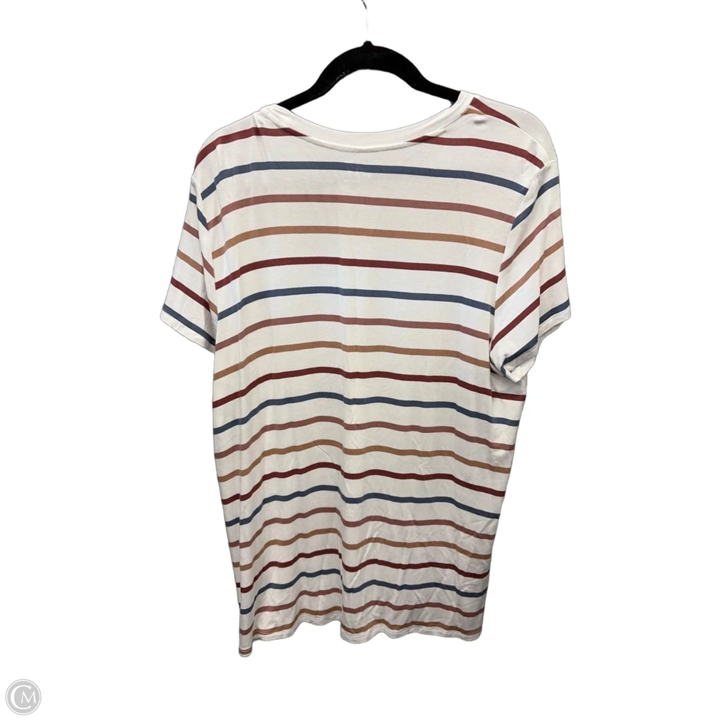 Top Short Sleeve Basic By Maurices In Striped Pattern, Size: Xxl