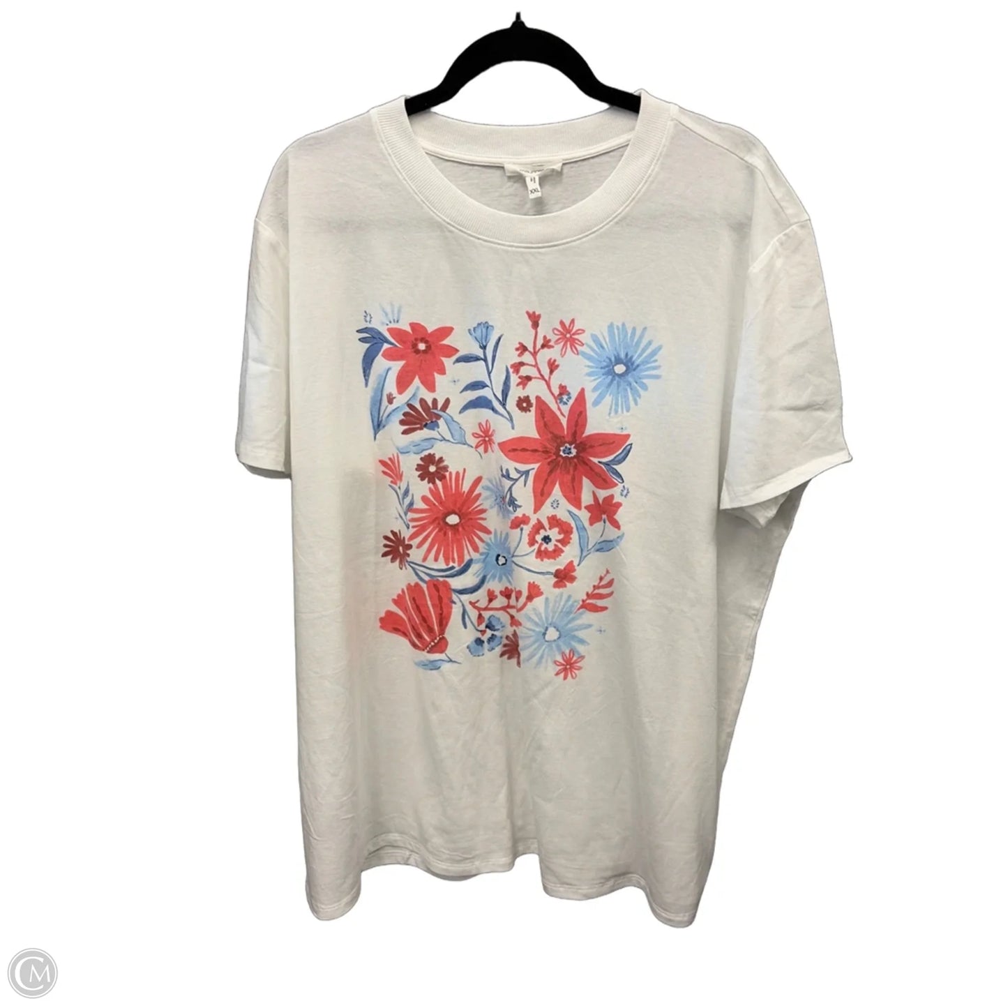 Top Short Sleeve Basic By Maurices In White, Size: Xxl