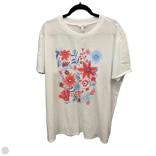 Top Short Sleeve Basic By Maurices In White, Size: Xxl
