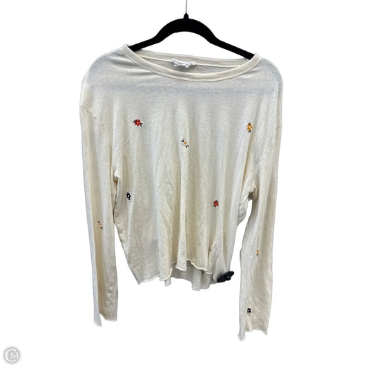 Top Long Sleeve By For The Republic In Cream, Size: M