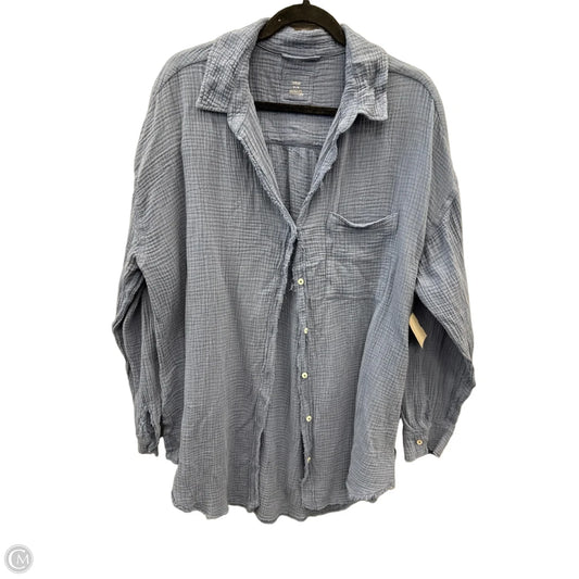 Top Long Sleeve By Aerie In Blue, Size: M