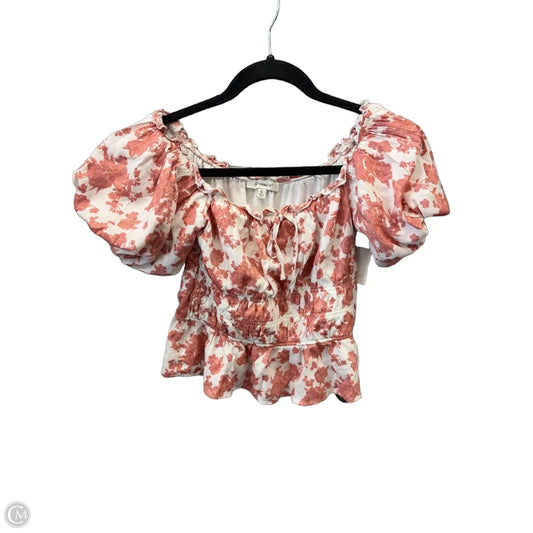 Top Short Sleeve By Francesca’s In Red & White, Size: S