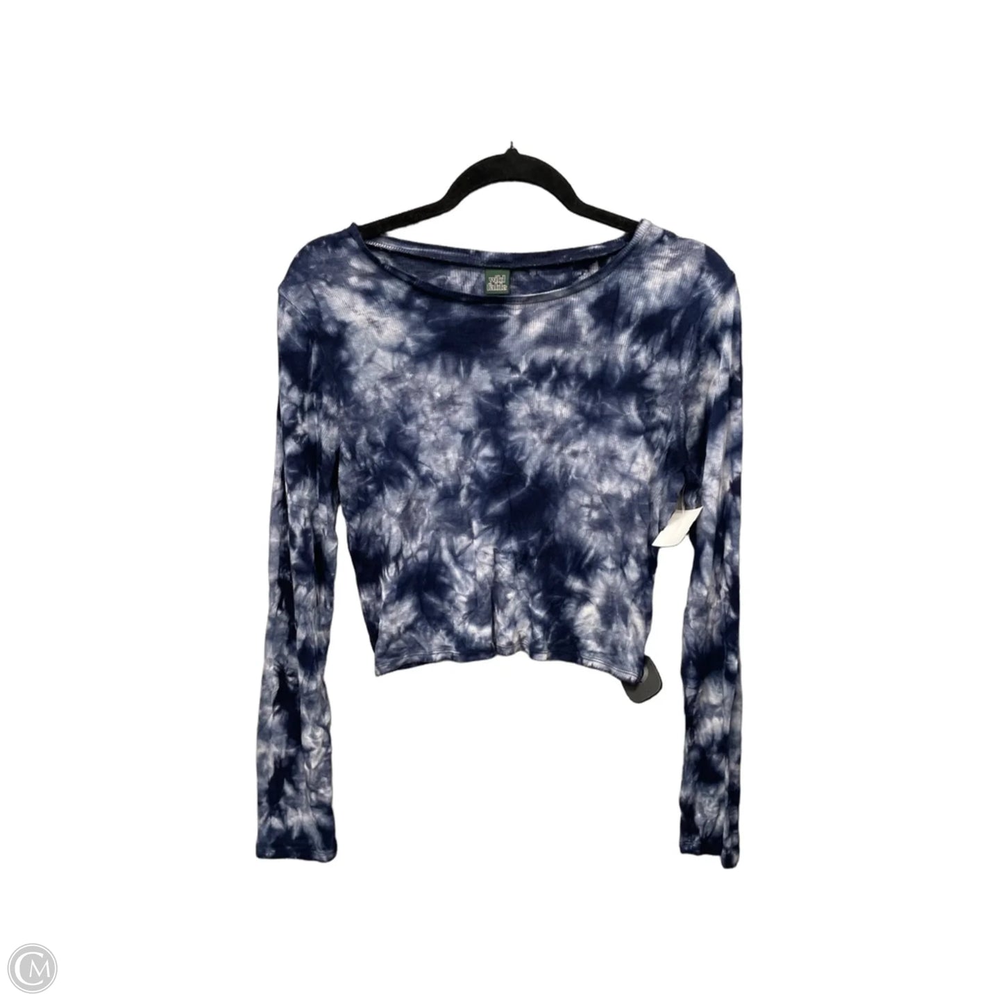 Top Long Sleeve Basic By Wild Fable In Tie Dye Print, Size: L