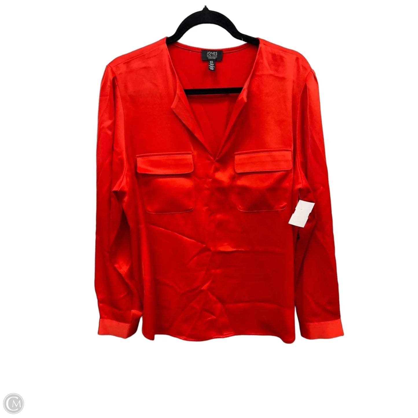 Top Long Sleeve By Jones New York In Orange, Size: Xl