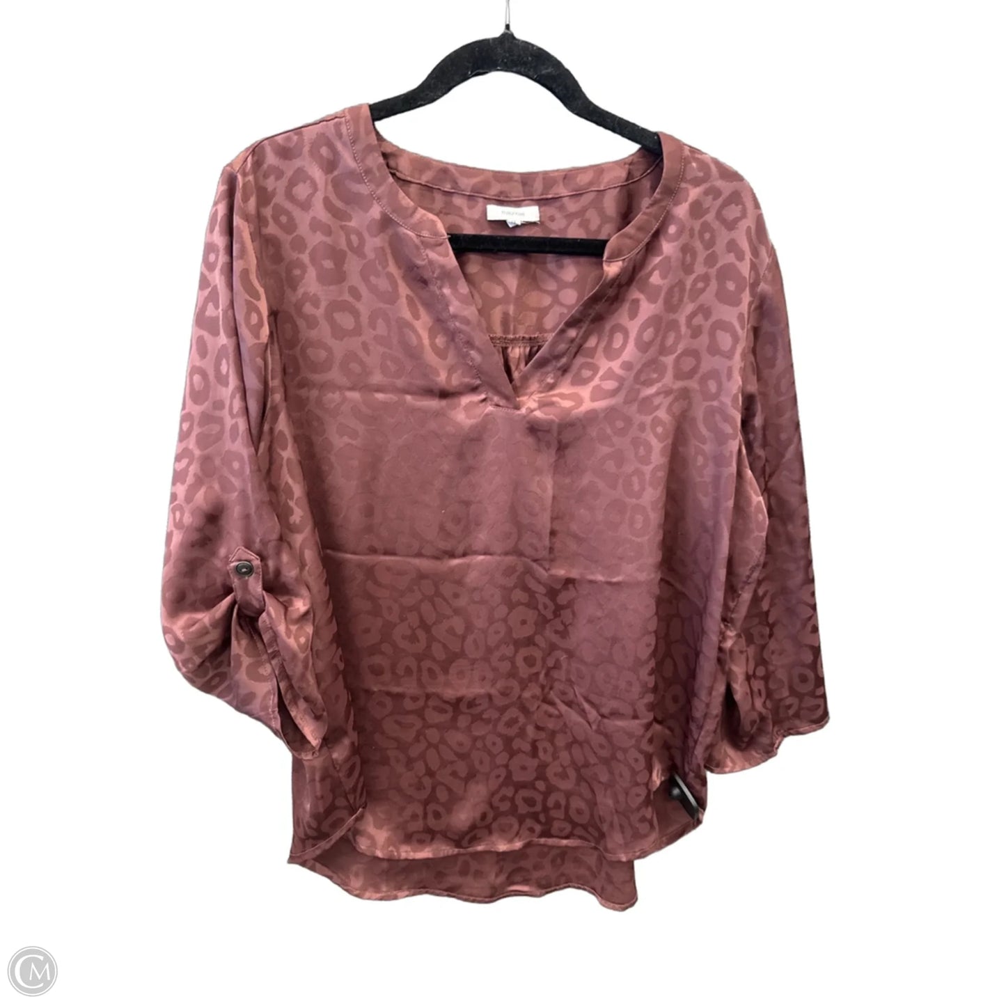 Top Long Sleeve By Maurices In Animal Print, Size: Xl
