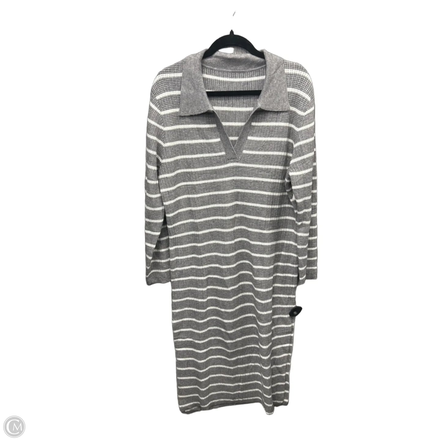 Dress Sweater By Cmf In Striped Pattern, Size: L