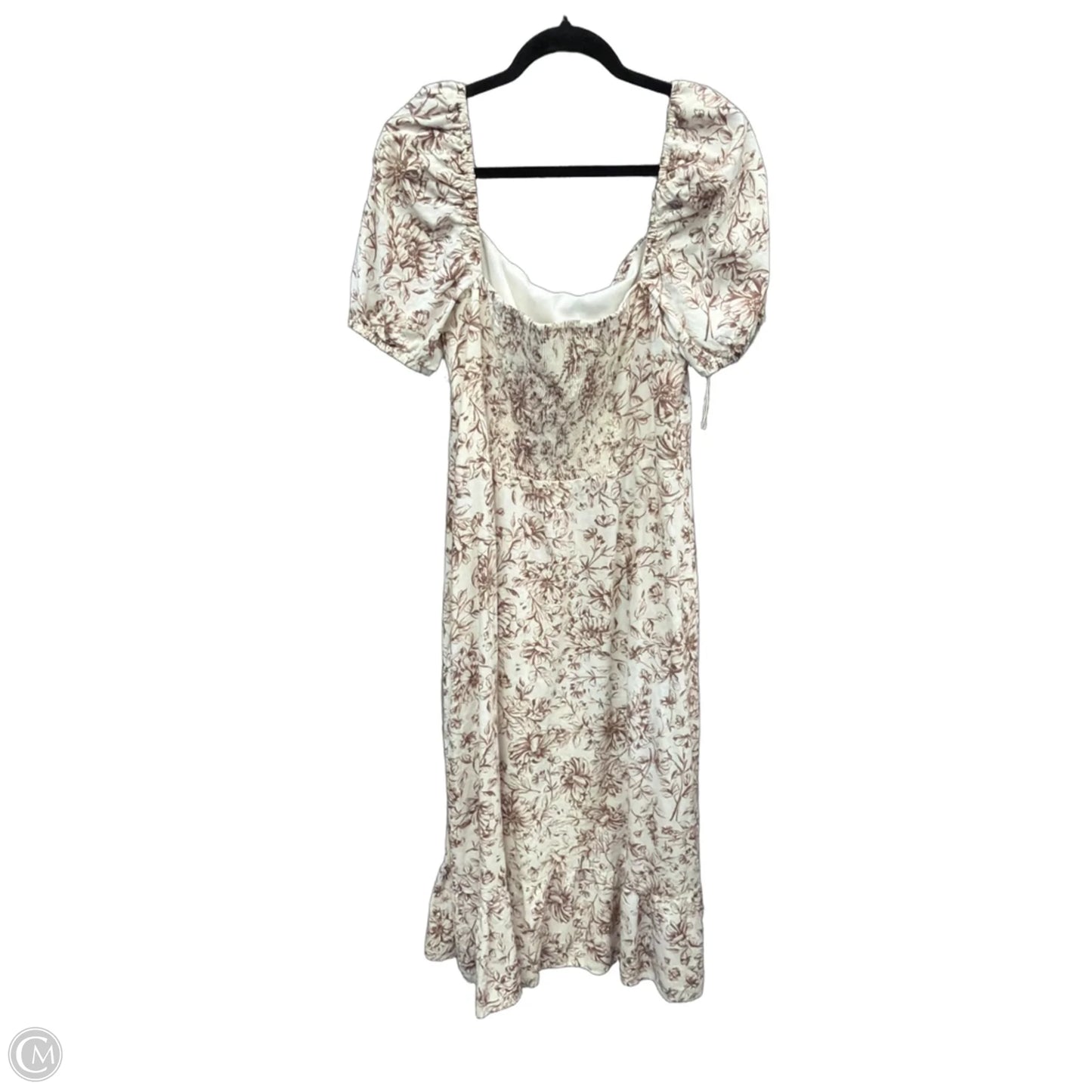 Dress Casual Midi By London Times In Cream, Size: Xl