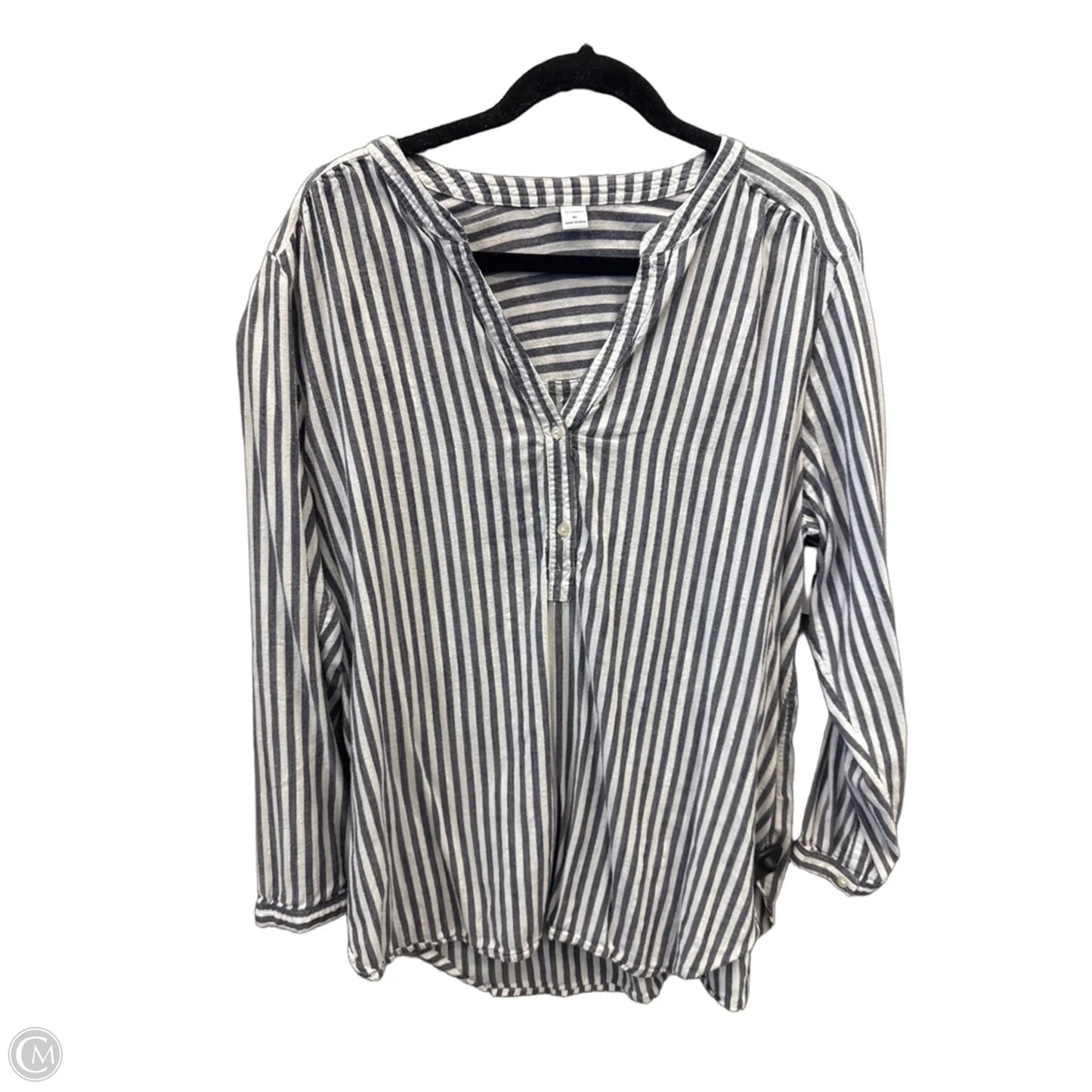 Top Long Sleeve By Old Navy In Striped Pattern, Size: Xl