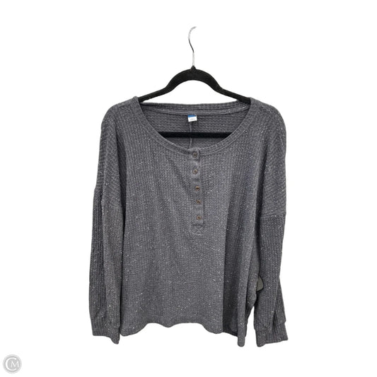 Top Long Sleeve By Old Navy In Grey, Size: L