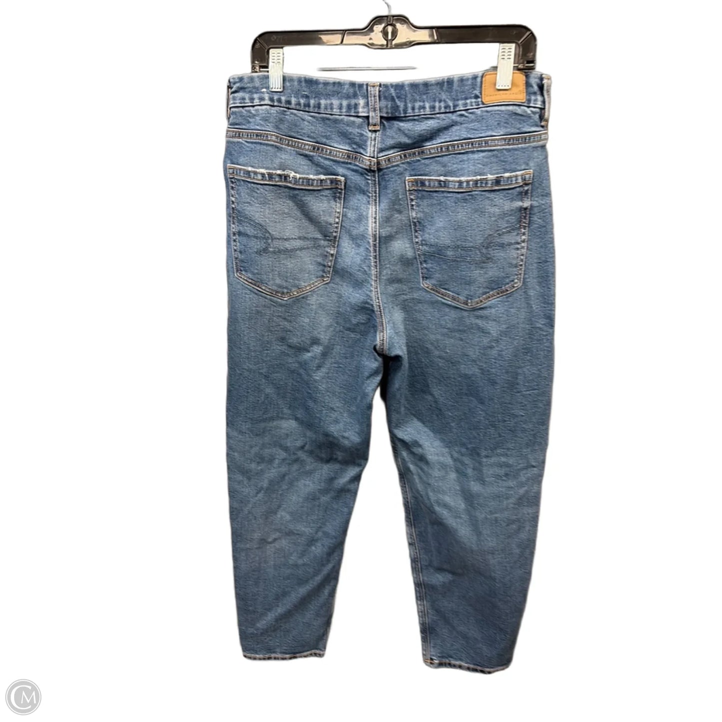 Jeans Straight By American Eagle In Blue Denim, Size: 16