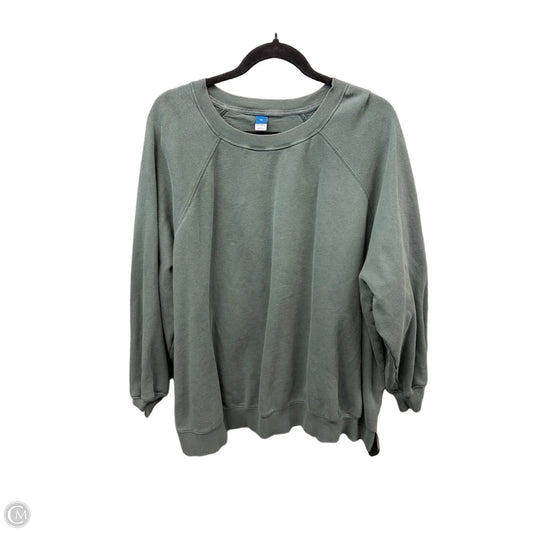 Sweatshirt Crewneck By Old Navy In Green, Size: 2x