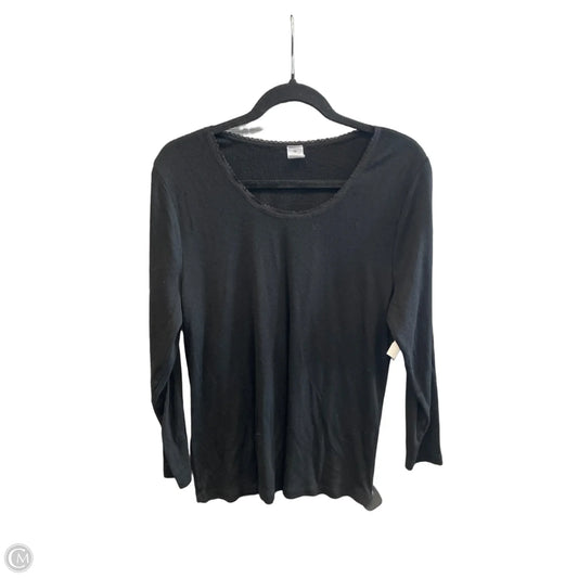 Top Long Sleeve Basic By Clothes Mentor In Black, Size: 3x