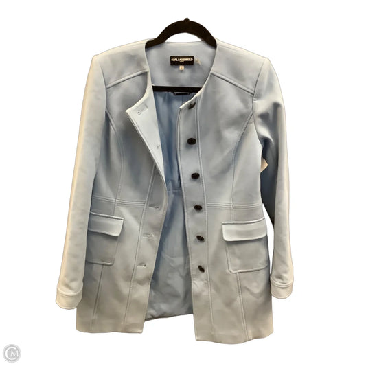 Jacket Designer By Karl Lagerfeld In Blue, Size: S