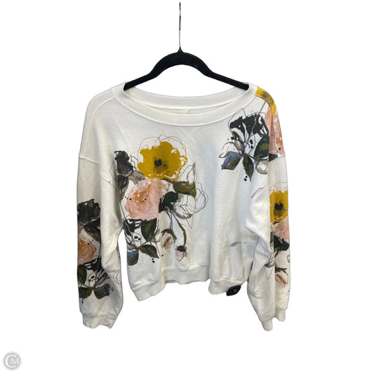 Sweatshirt Crewneck By Pilcro In Cream, Size: S