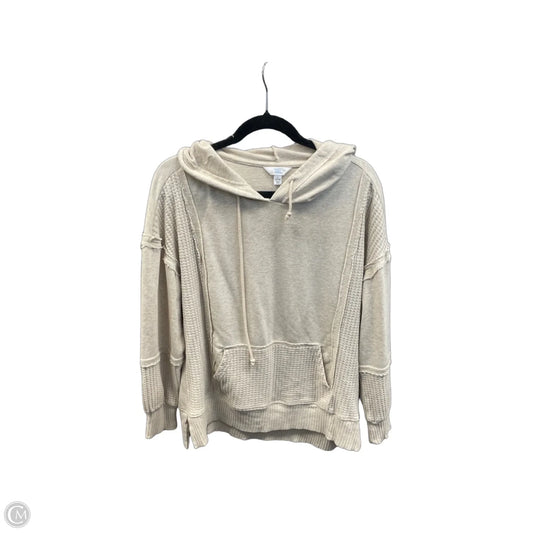 Sweatshirt Hoodie By Time And Tru In Cream, Size: L