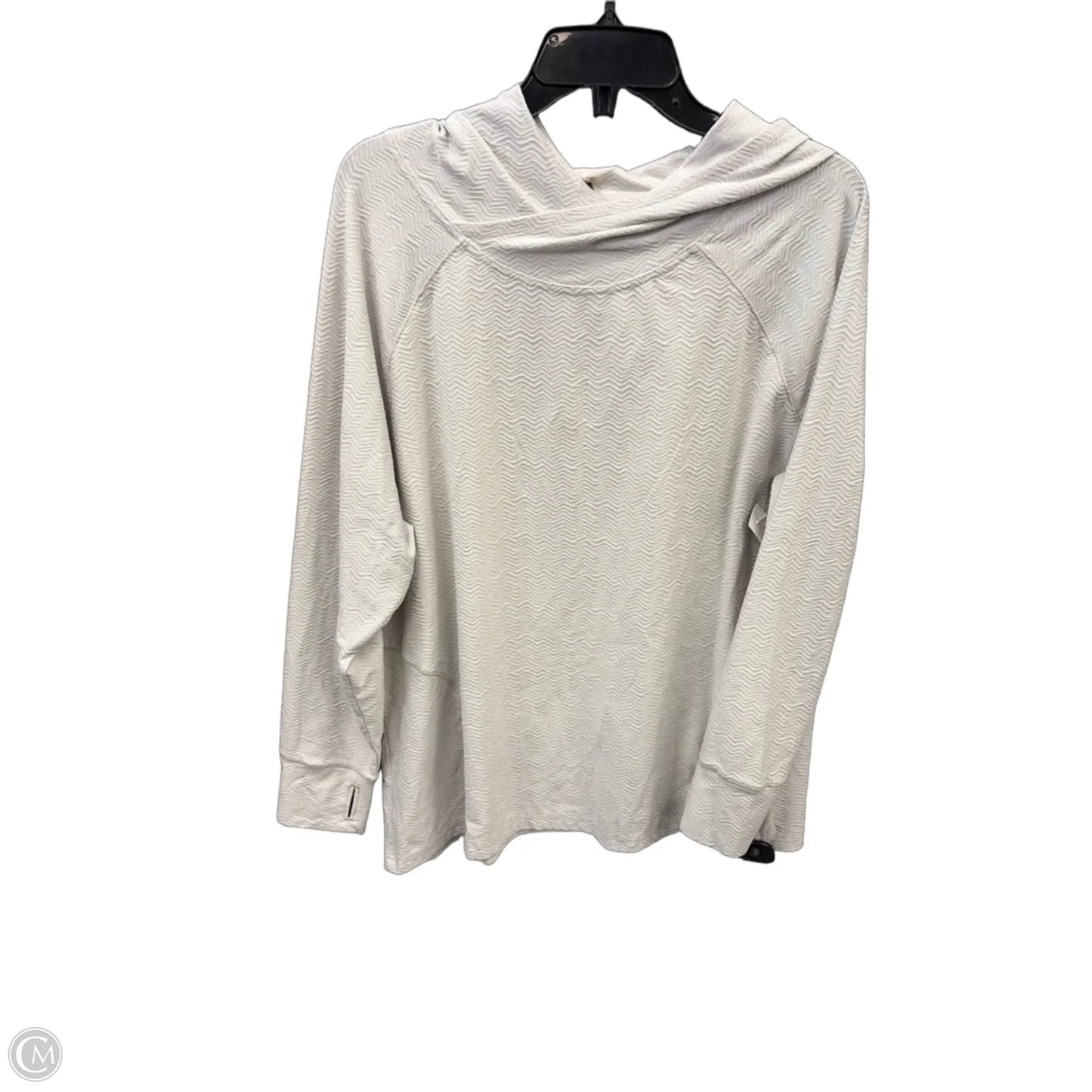Athletic Top Long Sleeve Hoodie By Mta Sport In Grey, Size: 2x