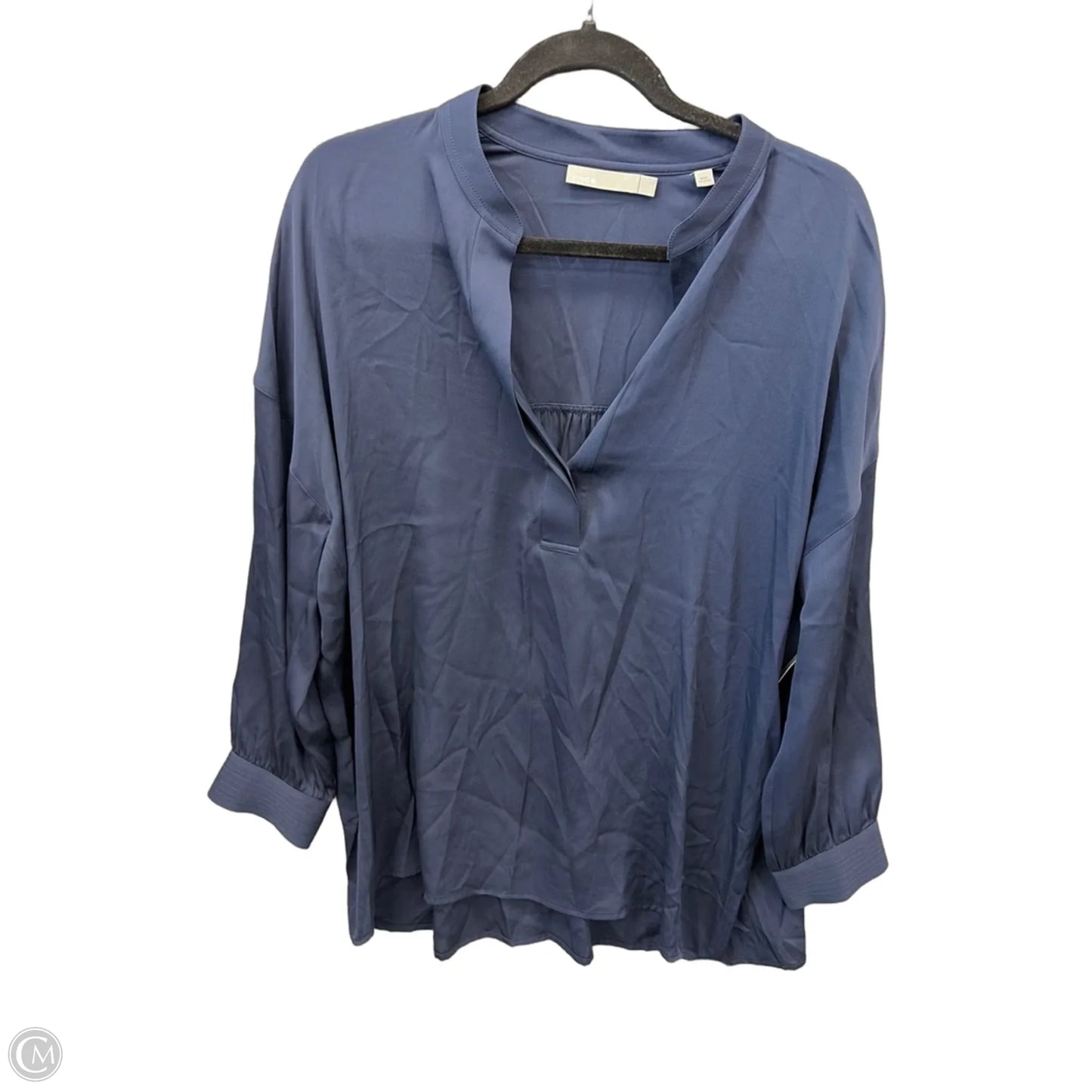 Top Long Sleeve By Vince In Blue, Size: S