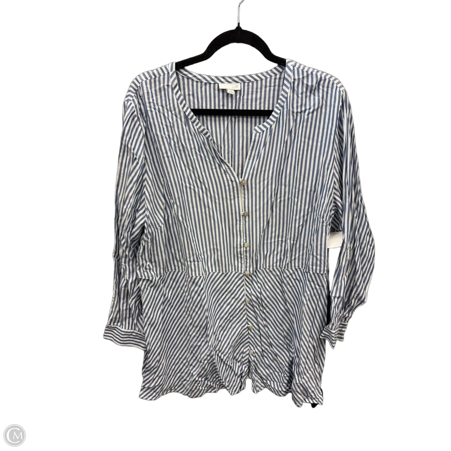 Top Long Sleeve By J. Jill In Striped Pattern, Size: 2x