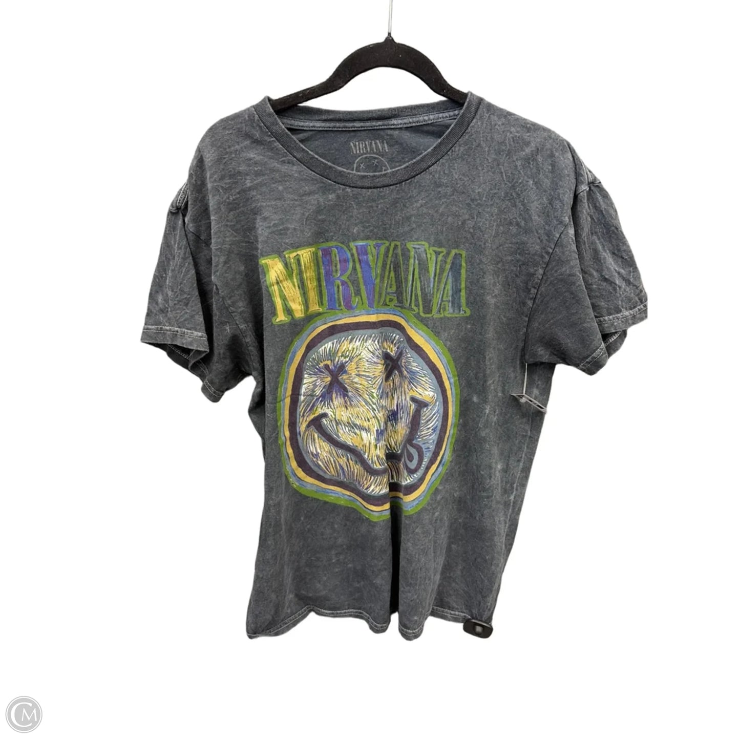 Top Short Sleeve By Clothes Mentor In Grey, Size: L