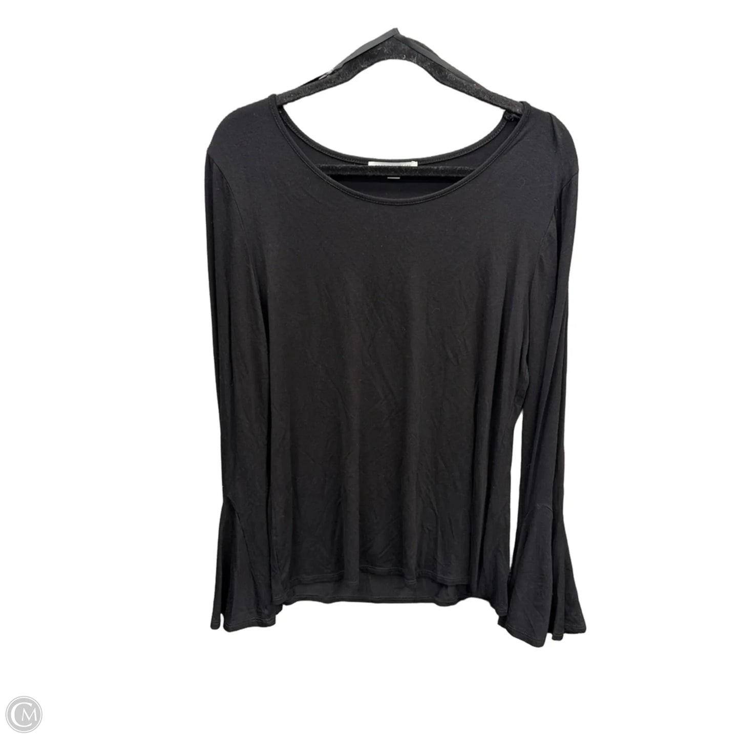 Top Long Sleeve By Green Envelope In Black, Size: L