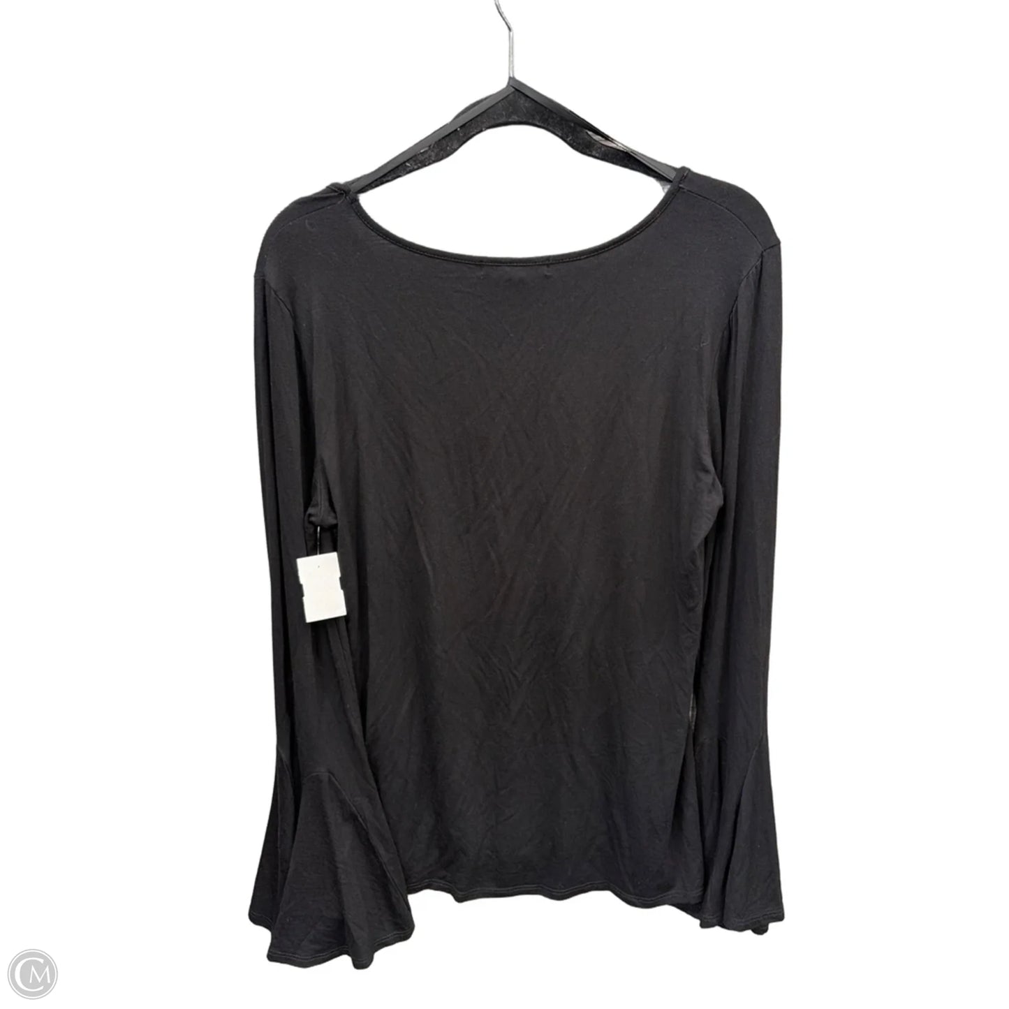 Top Long Sleeve By Green Envelope In Black, Size: L