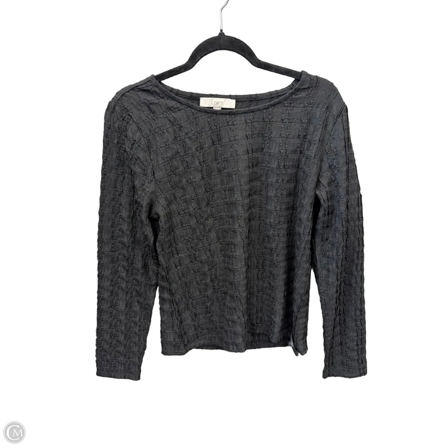 Top Long Sleeve By Loft In Black, Size: L