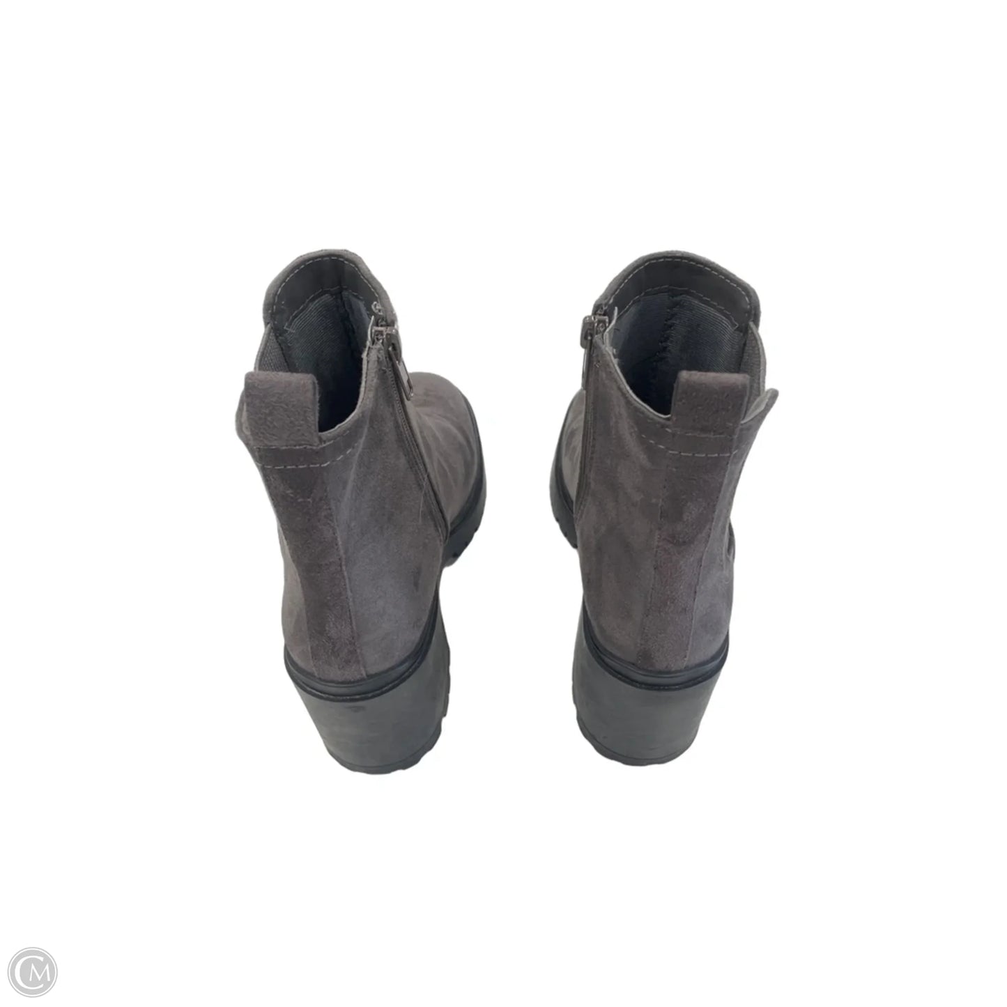 Boots Ankle Heels By Soda In Grey, Size: 7