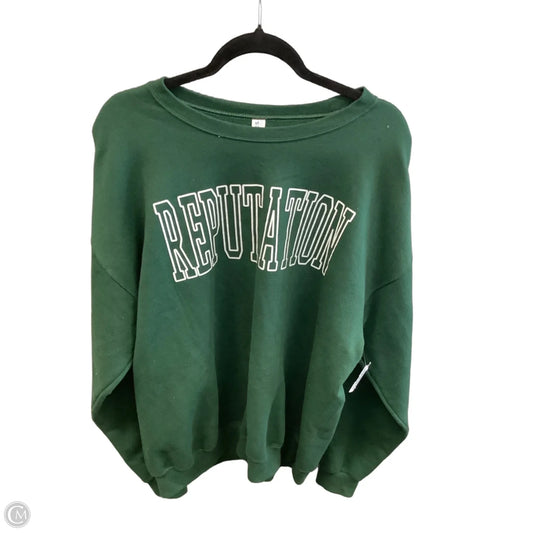 Sweatshirt Crewneck By Jerzees In Green, Size: Xl