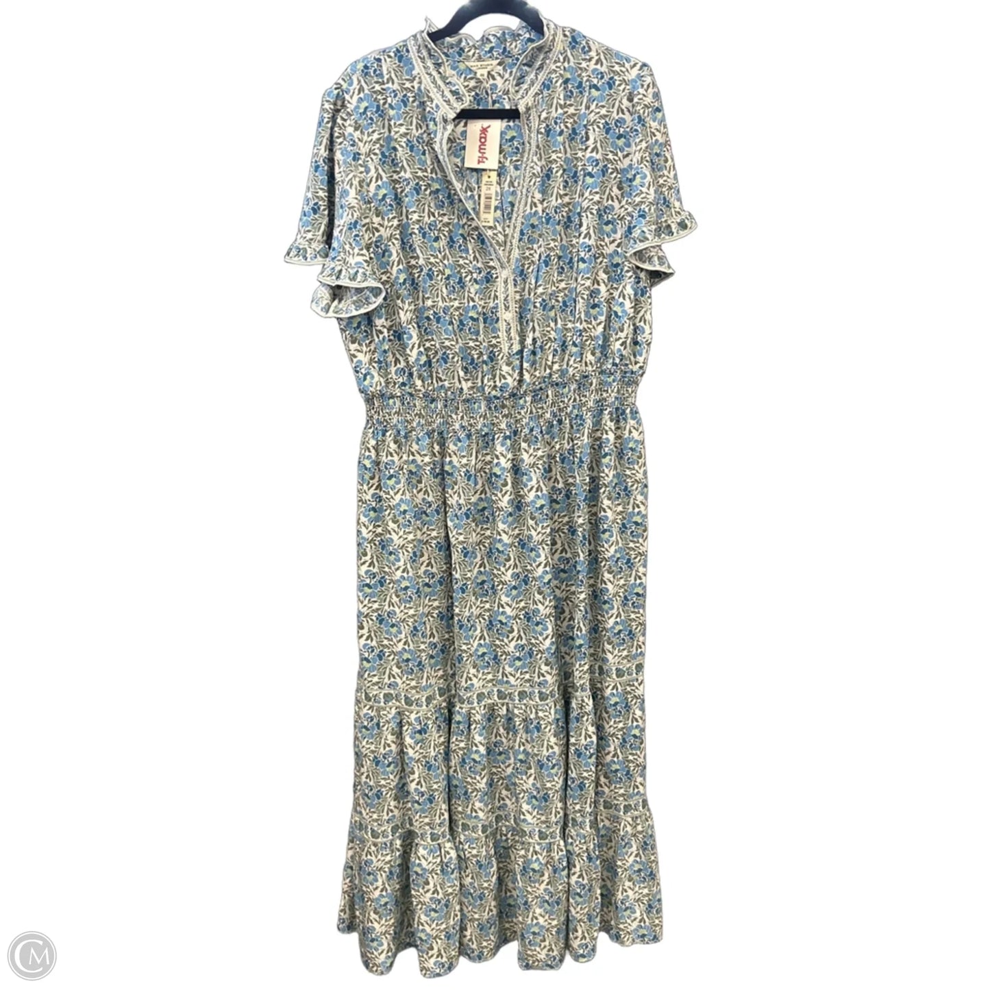 Dress Casual Maxi By Max Studio In Blue & Green, Size: 2x