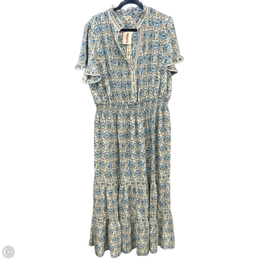 Dress Casual Maxi By Max Studio In Blue & Green, Size: 2x