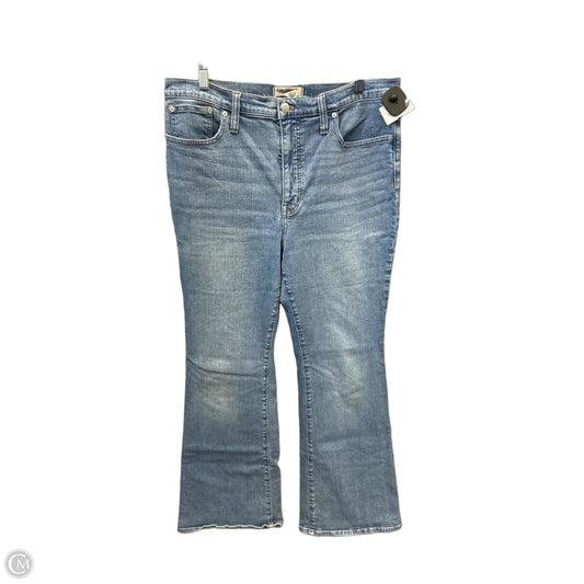 Jeans Flared By Madewell In Blue Denim, Size: 14