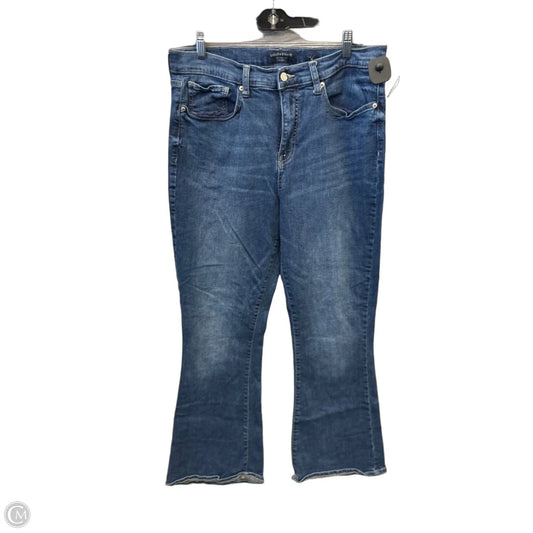 Jeans Flared By Lucky Brand In Blue Denim, Size: 14