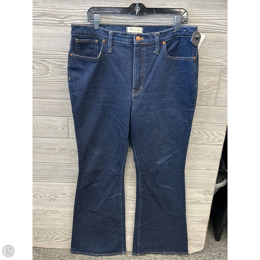 Jeans Flared By Madewell In Blue Denim, Size: 14
