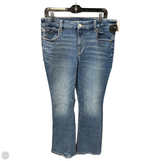 Jeans Boot Cut By American Eagle In Blue Denim, Size: 14