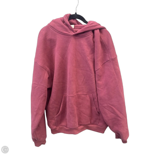 Sweatshirt Hoodie By Clothes Mentor In Pink, Size: L