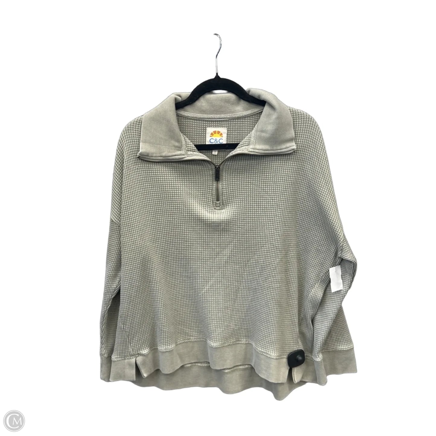 Sweatshirt Collar By C And C In Green, Size: 1x