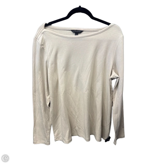 Top Long Sleeve By Banana Republic In Cream, Size: Xl