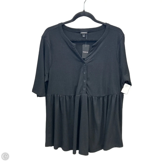 Top Short Sleeve By Torrid In Black, Size: 1x