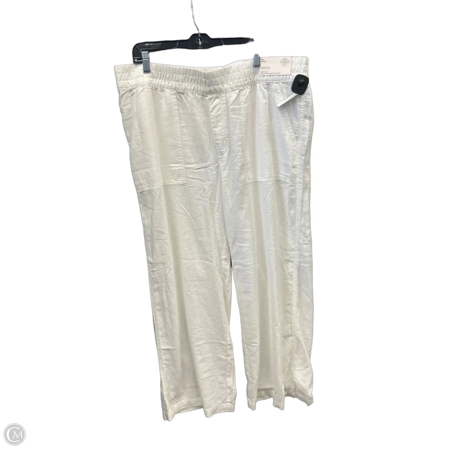 Pants Linen By St Johns Bay In White, Size: 18