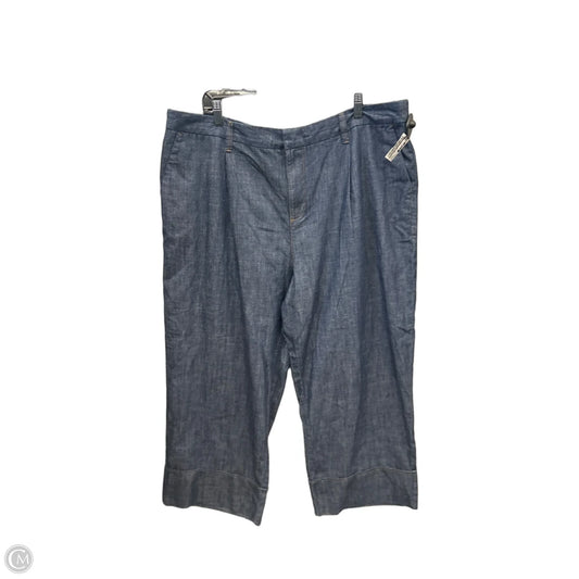 Pants Wide Leg By Ophelia Roe In Blue, Size: 20