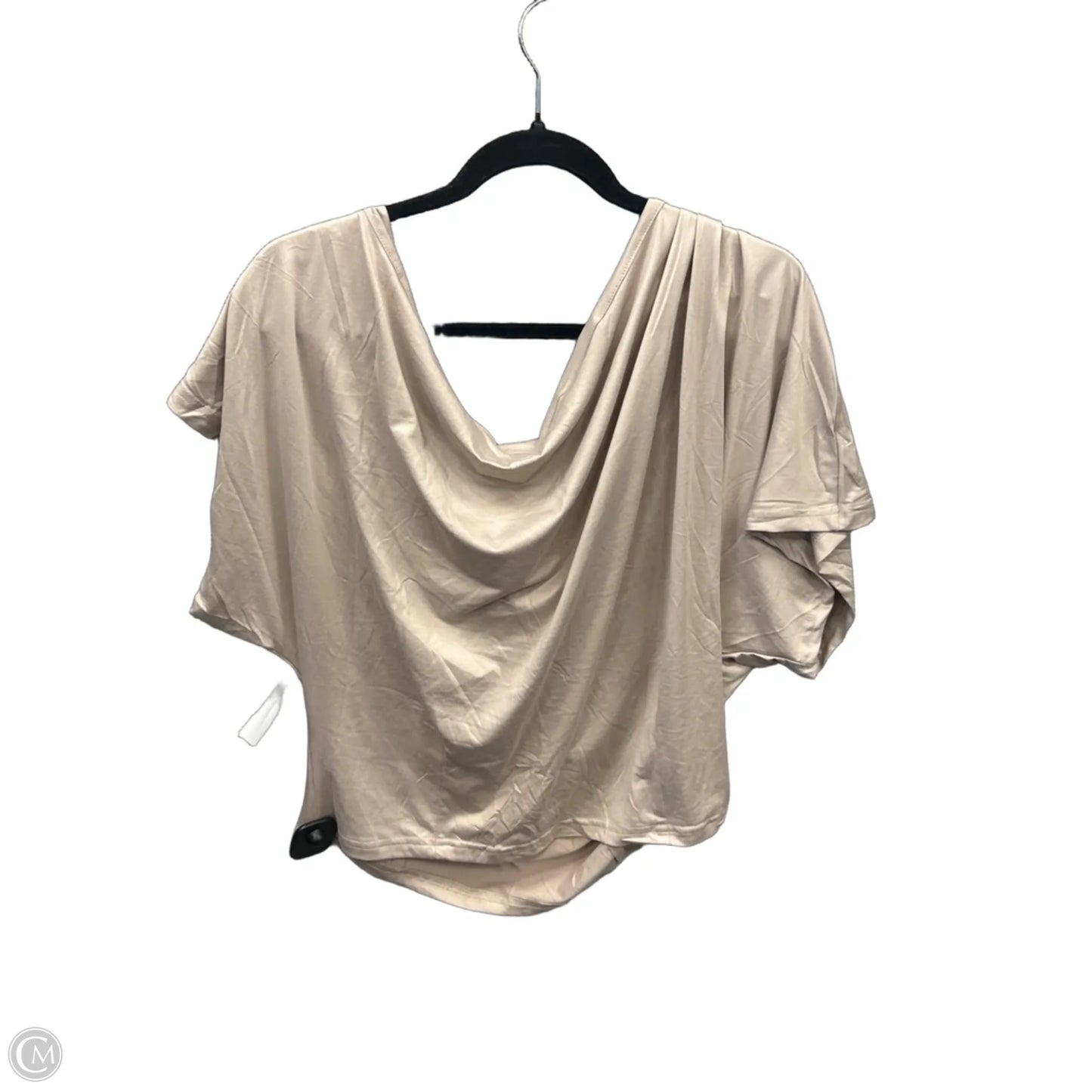 Top Short Sleeve By Shein In Beige, Size: Xxl