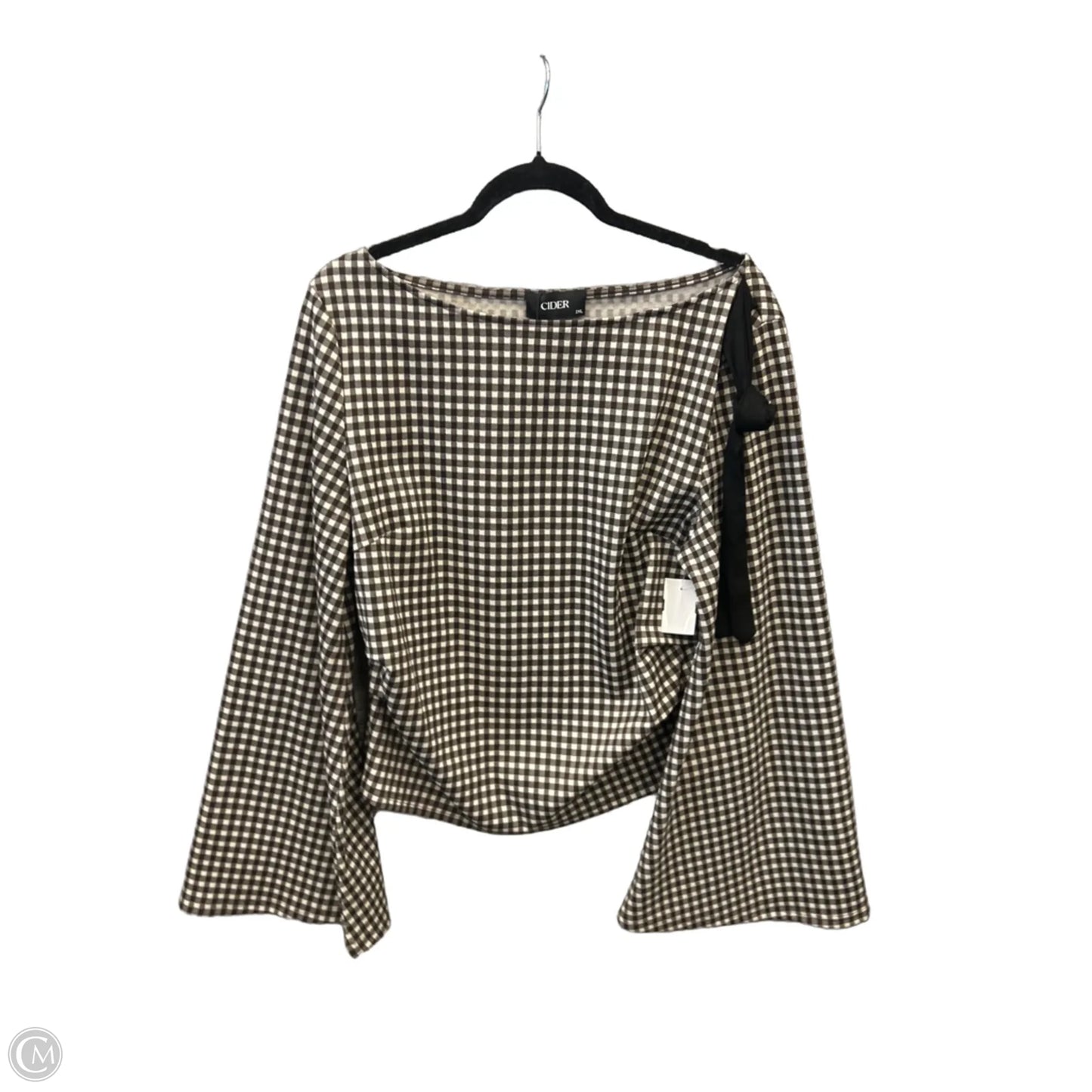 Top Long Sleeve By Cider In Plaid Pattern, Size: 2x