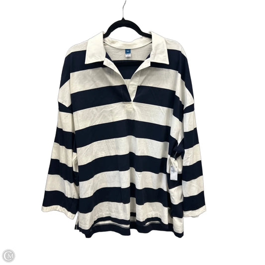 Top Long Sleeve By Old Navy In Striped Pattern, Size: Xxl