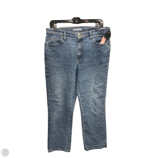 Jeans Straight By Lee In Blue Denim, Size: 12