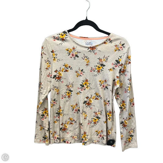 Top Long Sleeve By Croft And Barrow In Floral Print, Size: S