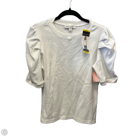 Top Short Sleeve Designer By Rebecca Minkoff In White, Size: M