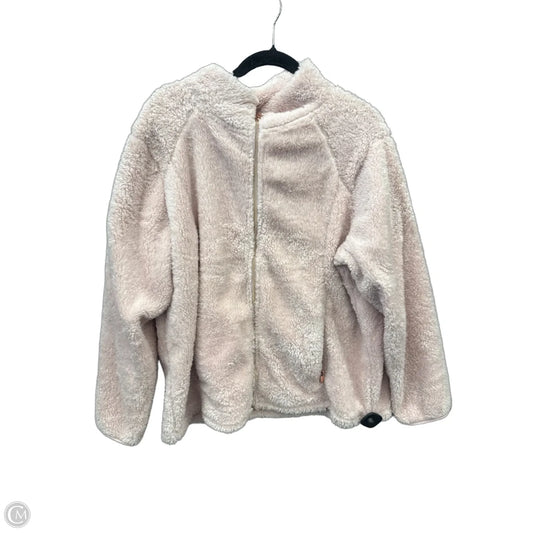 Jacket Faux Fur & Sherpa By Adrienne Vittadini In Pink, Size: 2x